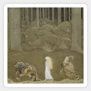 The Princess and the Trolls by John Bauer Magnet
